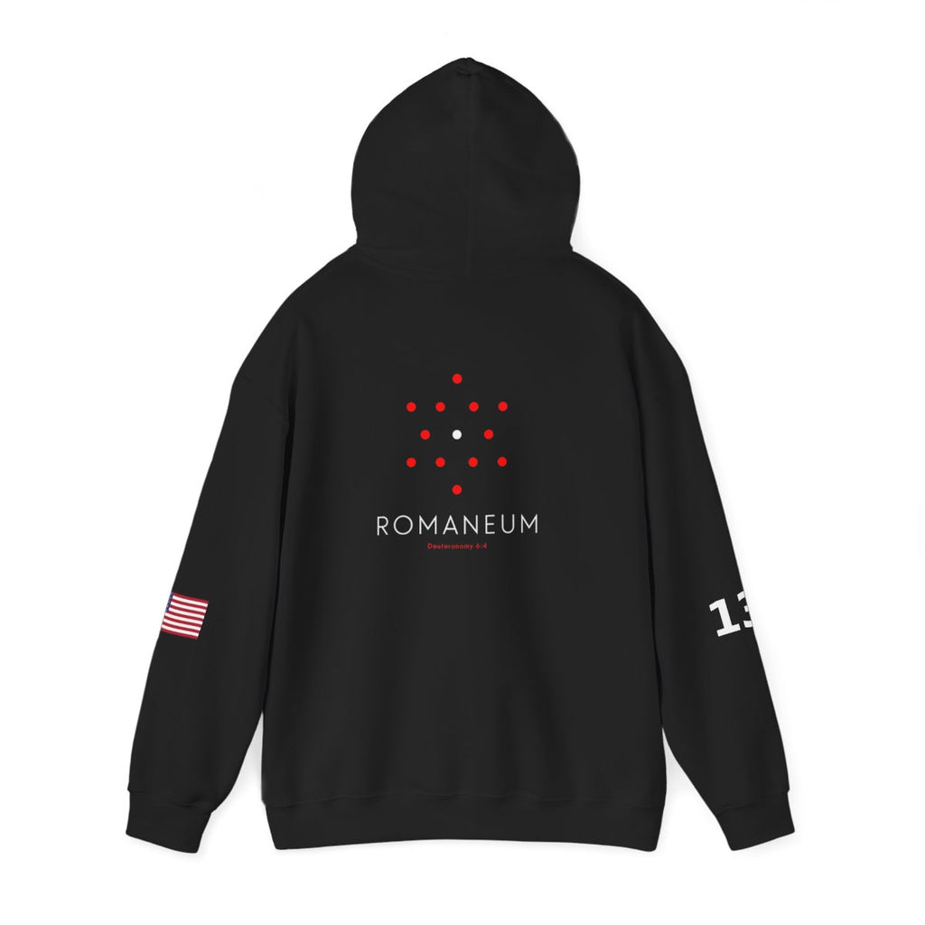 Romaneum Four-Direction Heavy Blend Hoodie | Flag & 13