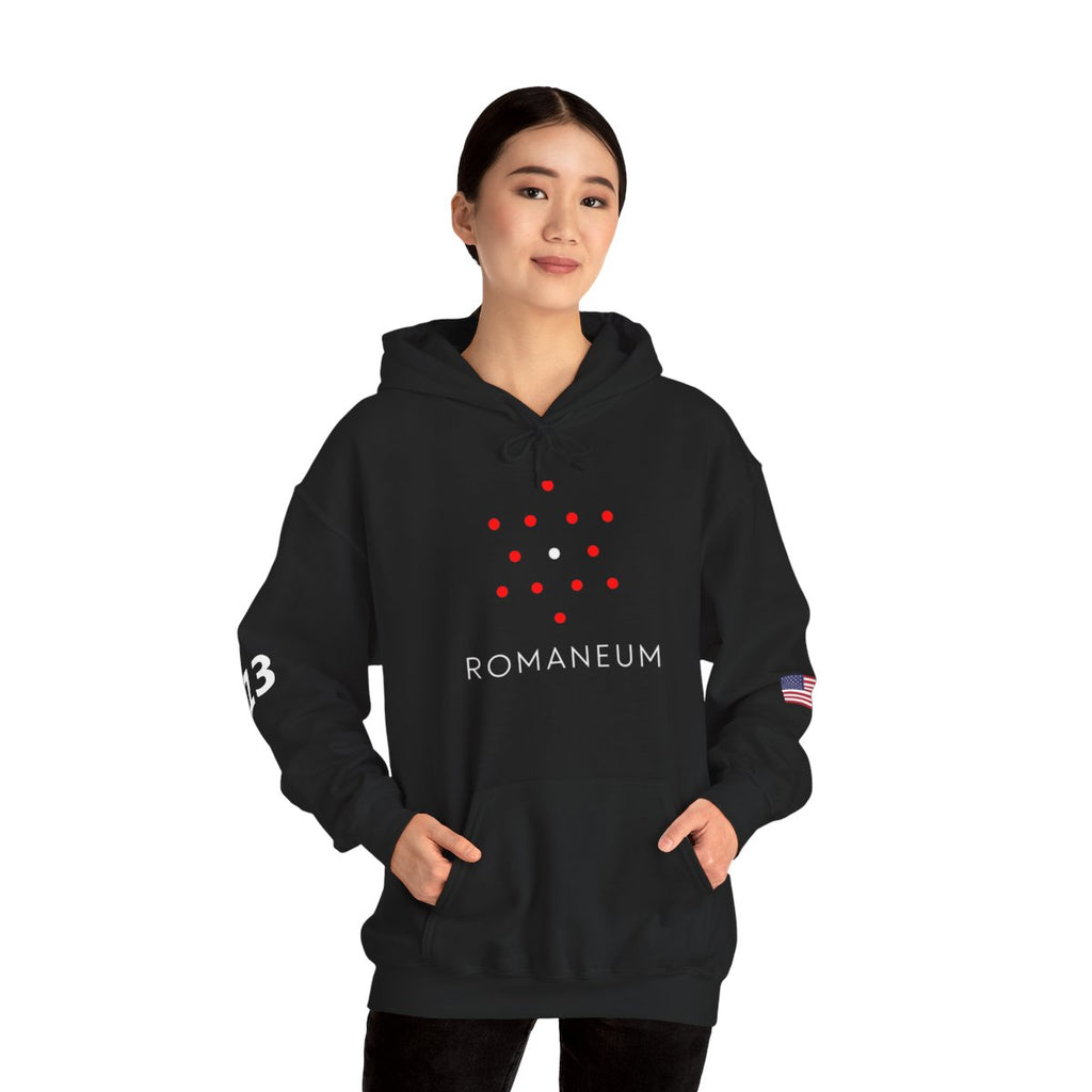 Romaneum Four-Direction Heavy Blend Hoodie | Flag & 13