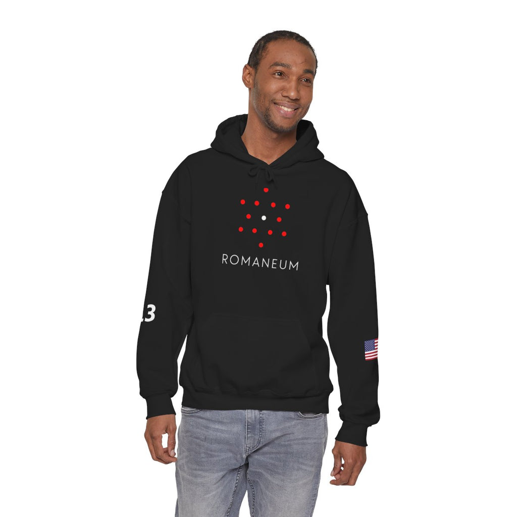 Romaneum Four-Direction Heavy Blend Hoodie | Flag & 13