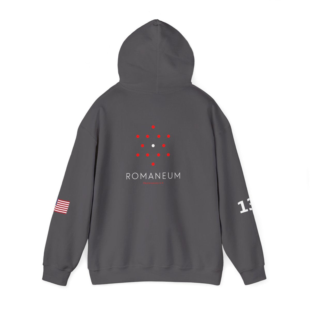 Romaneum Four-Direction Heavy Blend Hoodie | Flag & 13