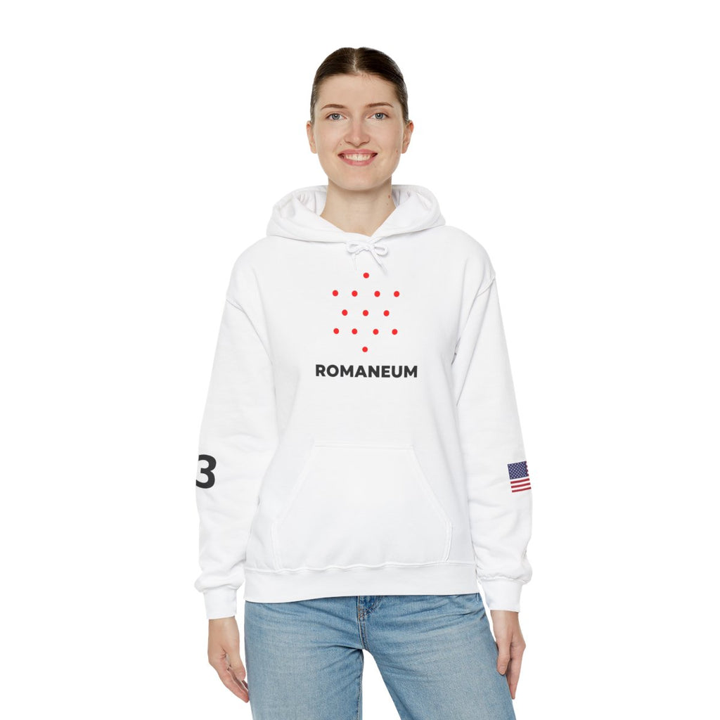 Romaneum Four-Direction Heavy Blend Hoodie | Flag & 13