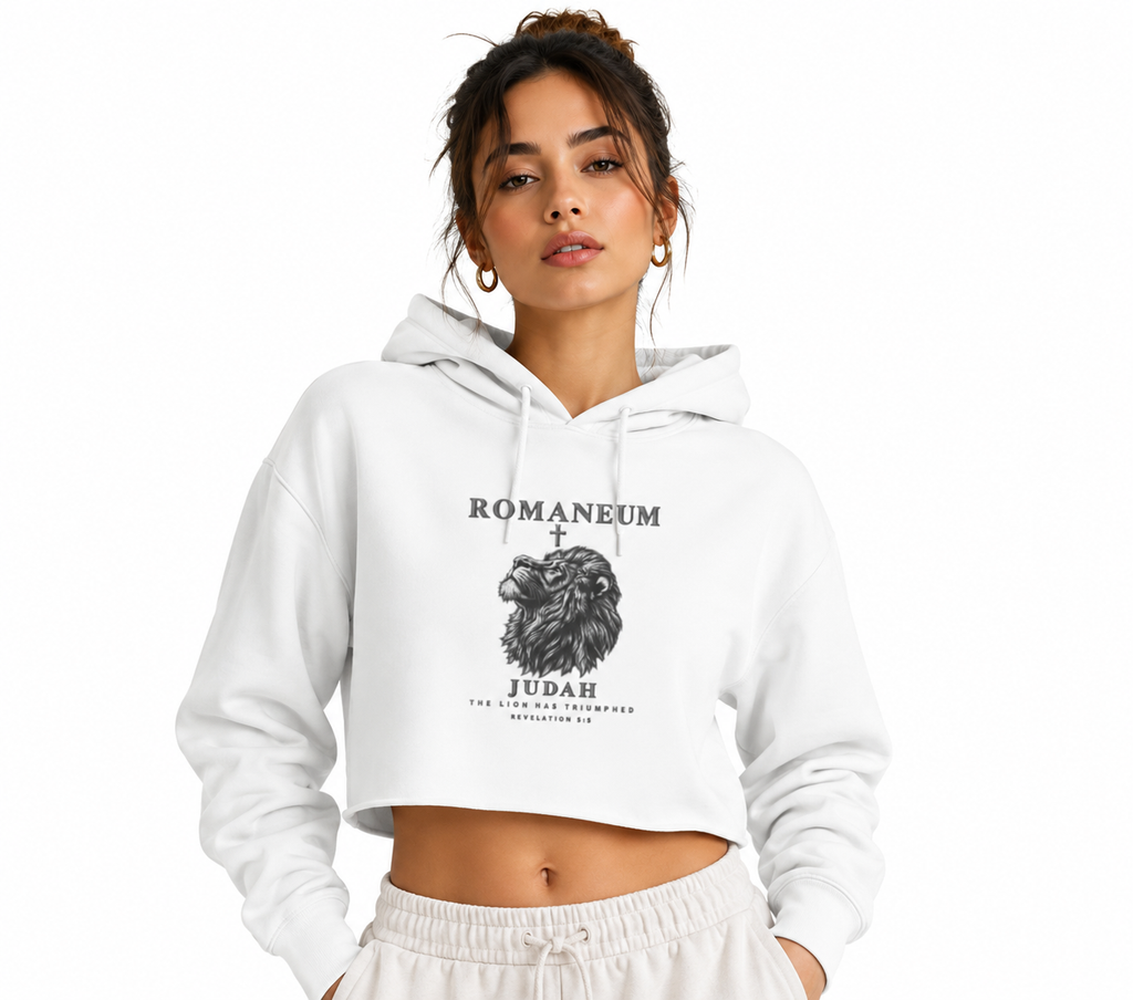 Romaneum Judah Lion Crop Hoodie —  Graphic Crop Hoodie