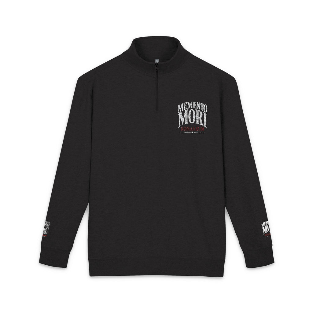 Embroidered Floral Skull Fleece Pullover