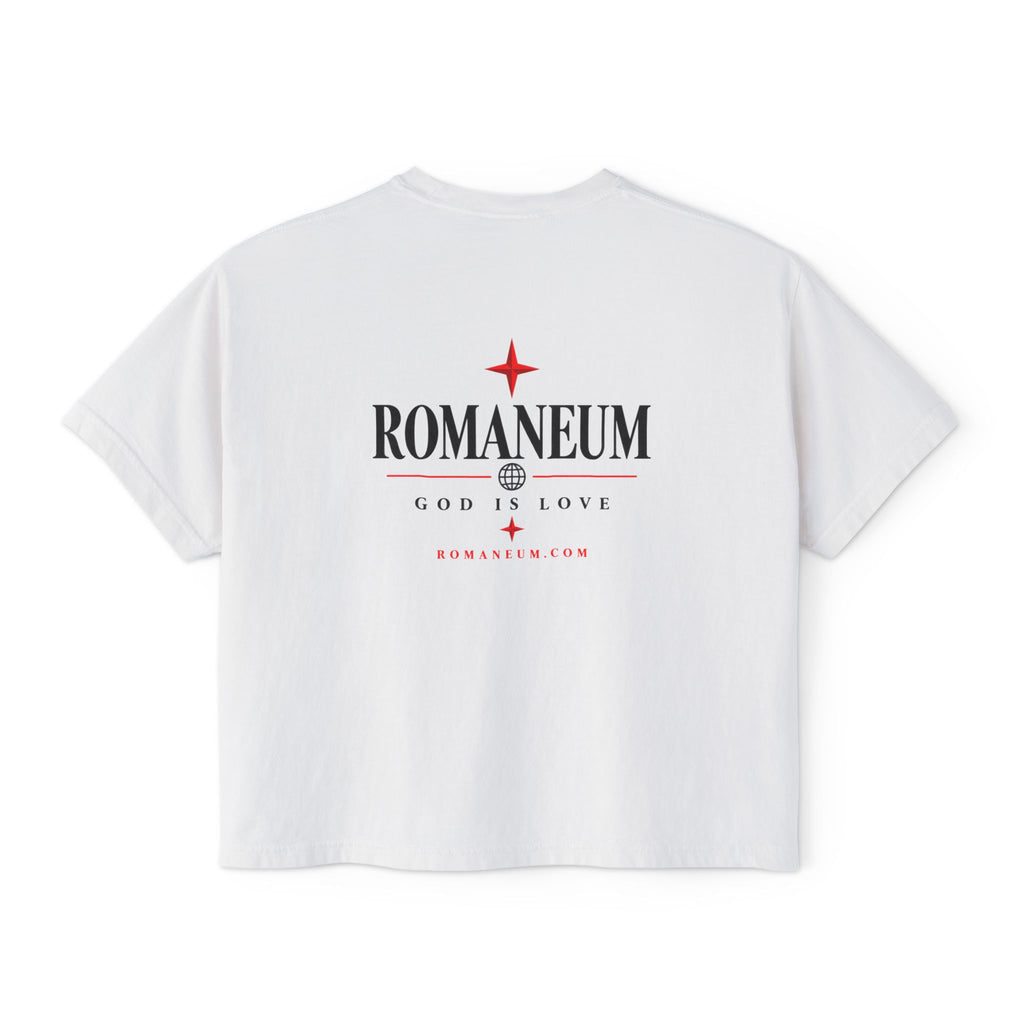 Christian Amor Amor Boxy Tee — "Amor" Graphic Crop Tee (God Is Love)