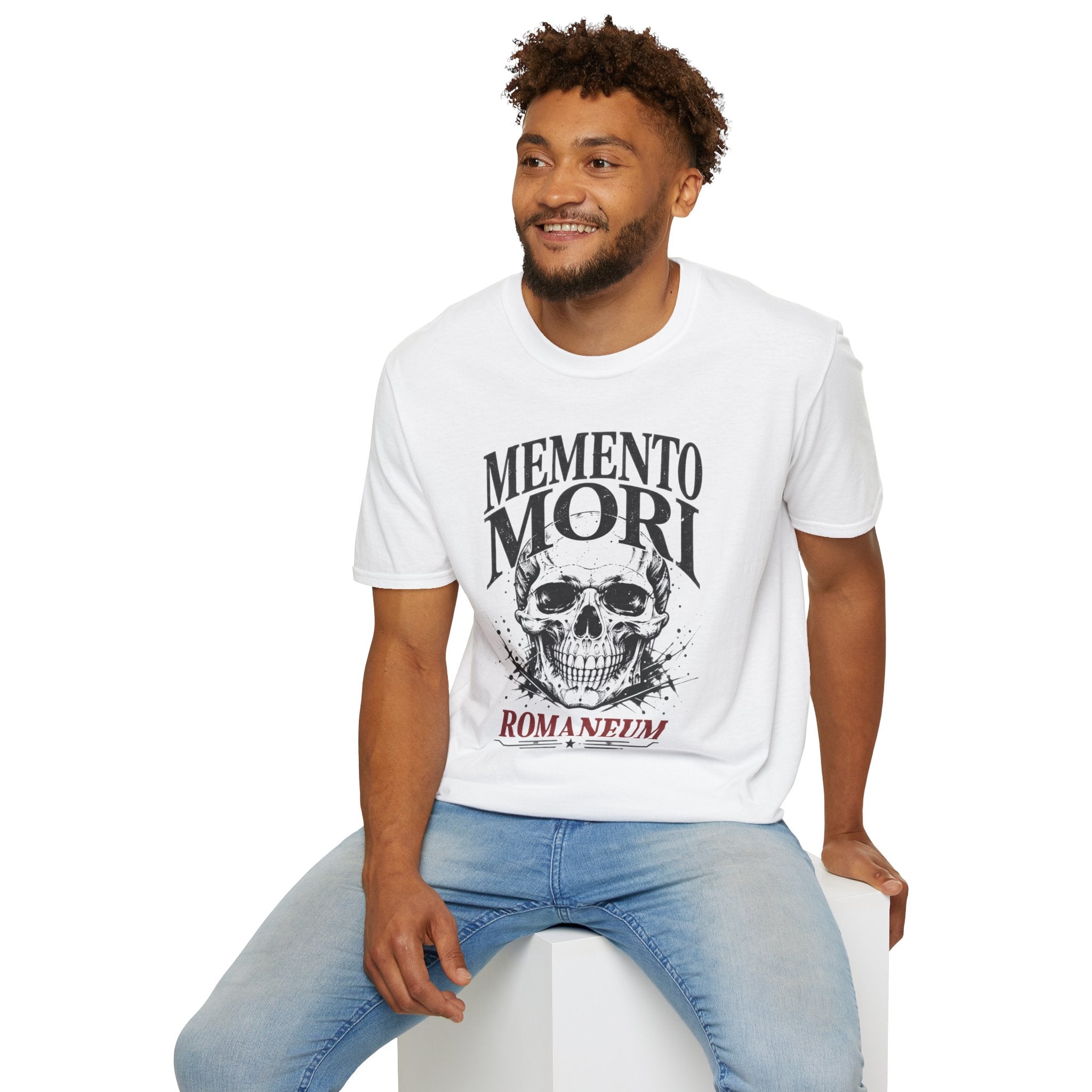 Memento Mori Skull T-Shirt — Gothic Reminder Tee with Romaneum Skull Design