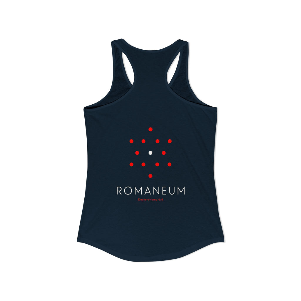 Romaneum Women’s Racerback Athletic Tank | Front & Back Logo