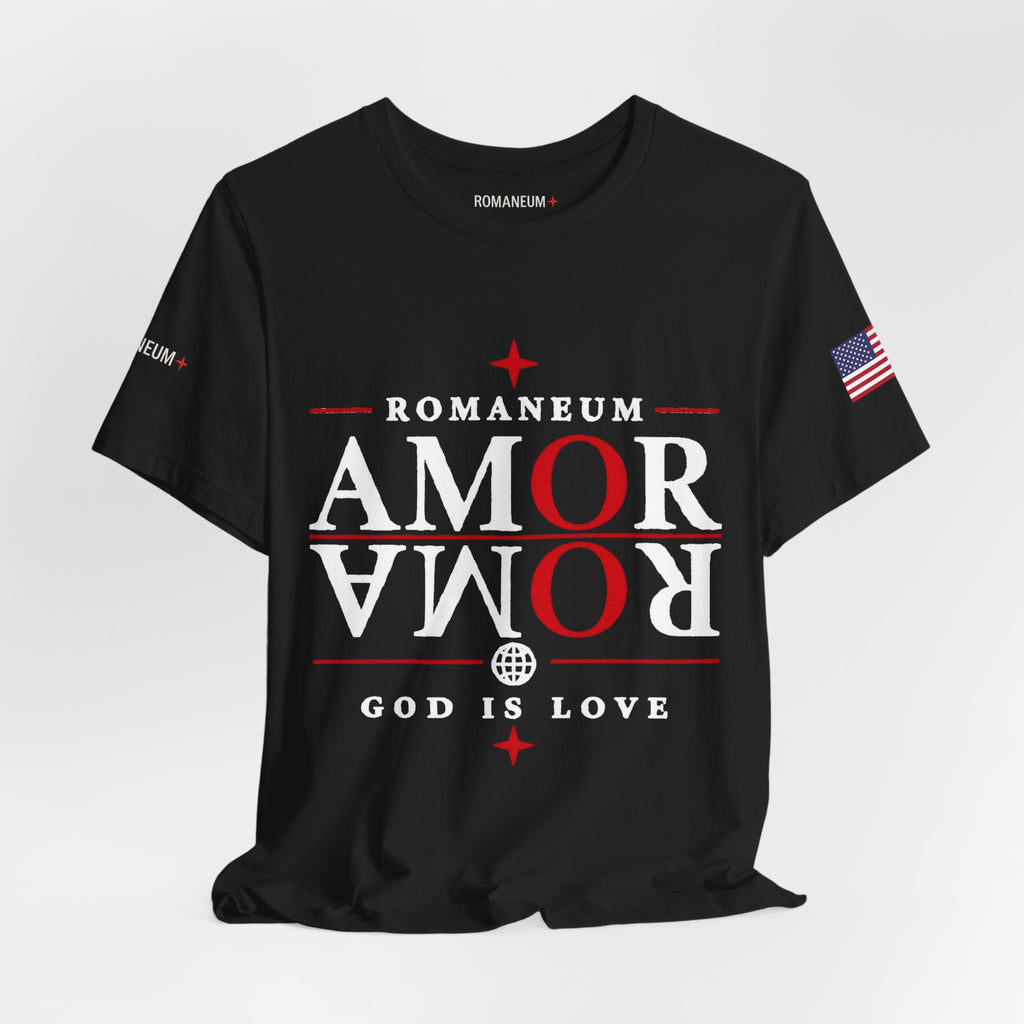 Romaneum 'AMOR/ROMA' God Is Love Graphic Tee