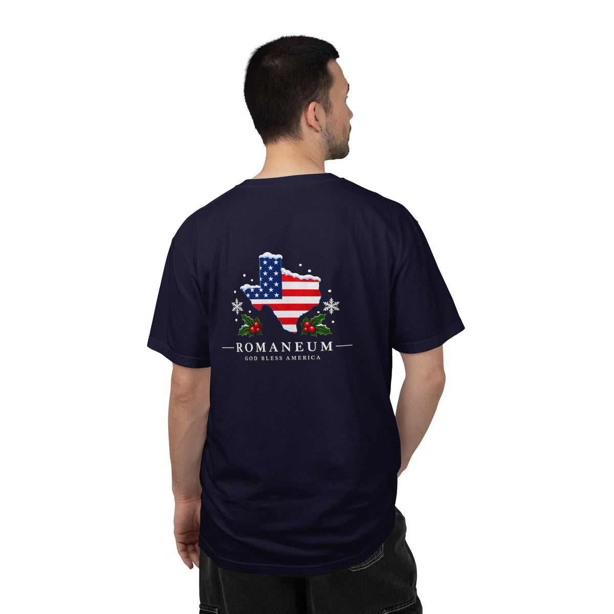 God Bless America Christmas Texas Flag T-Shirt