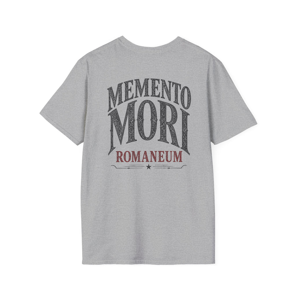 Memento Mori Skull T-Shirt — Gothic Reminder Tee with Romaneum Skull Design