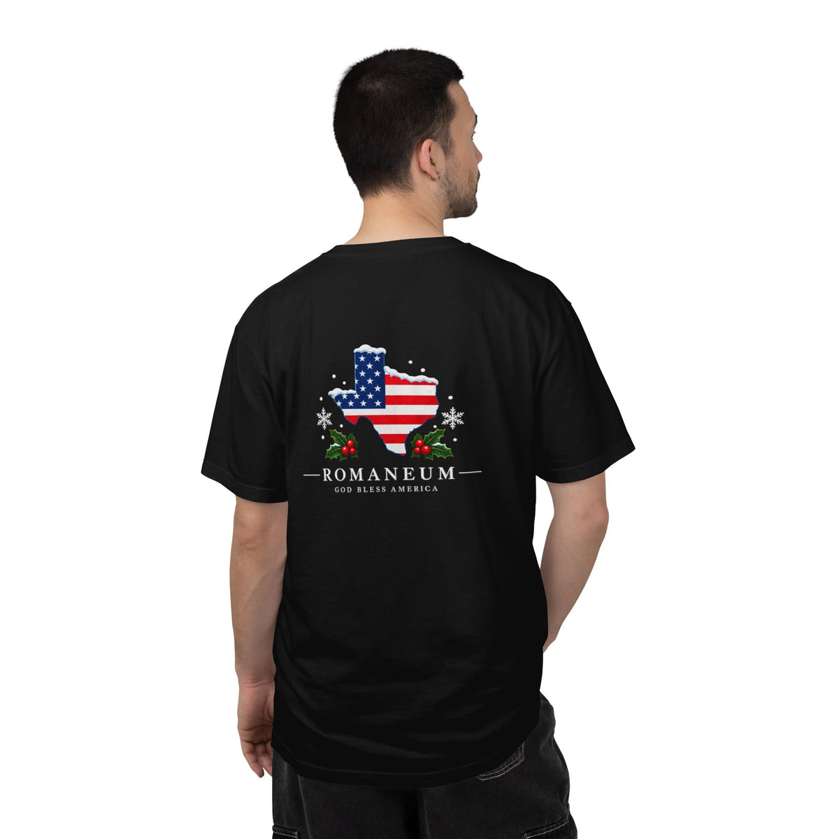 God Bless America Christmas Texas Flag T-Shirt