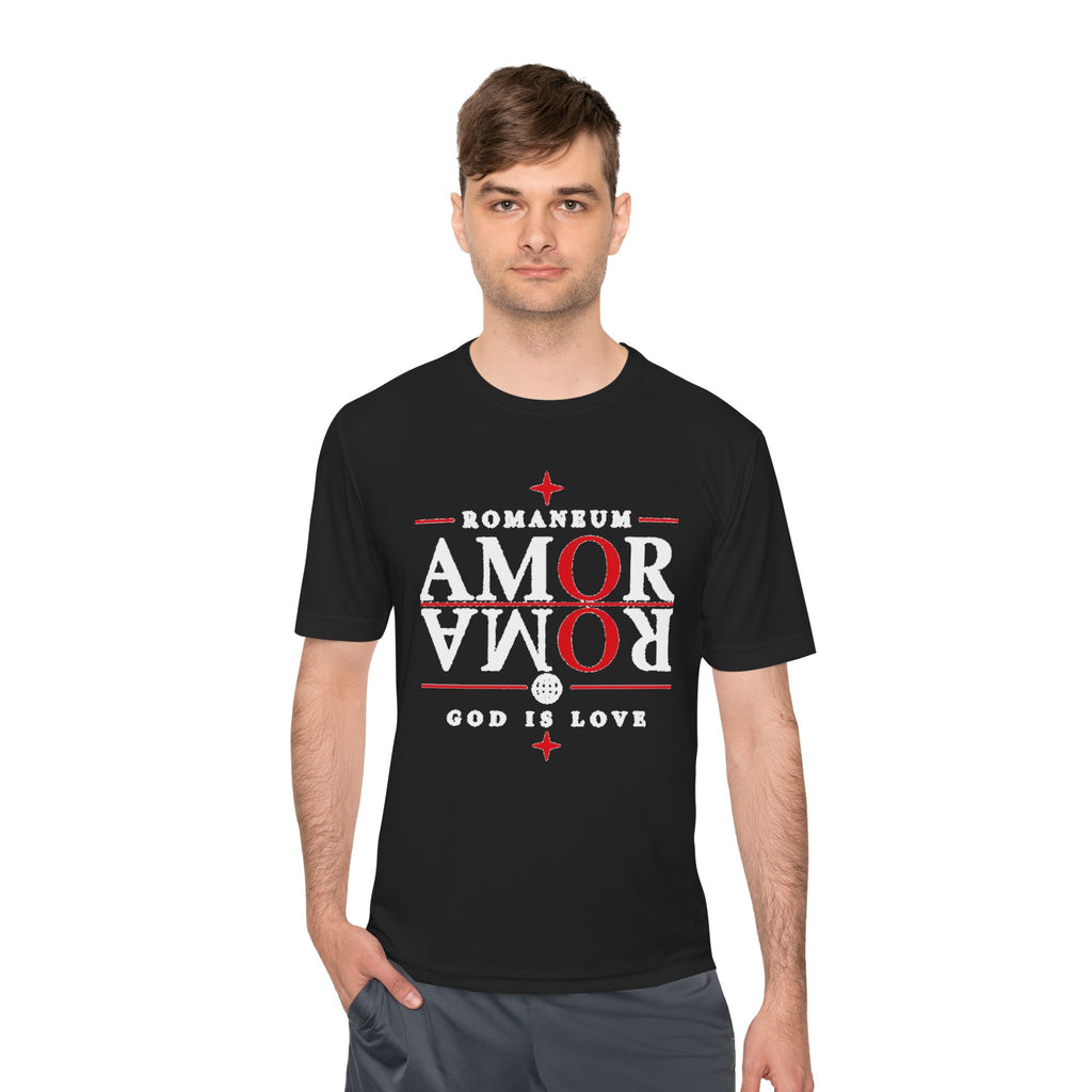 Romaneum AMOR Reversible Graphic Tee — "God Is Love" Christian Scripture Shirt