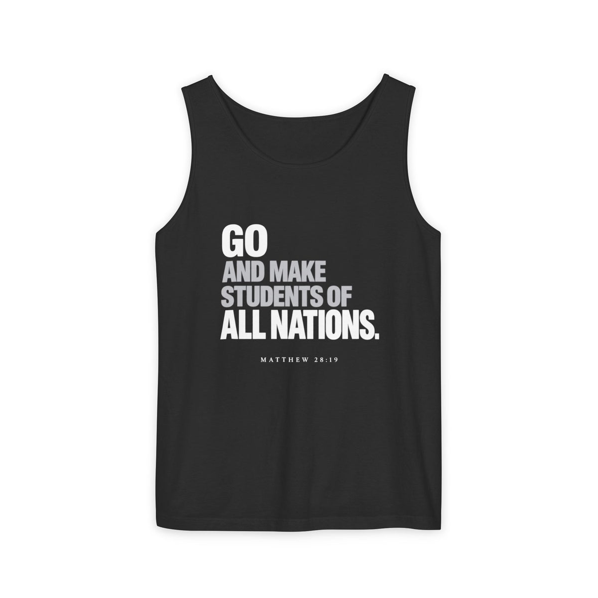ROMANEUM Tank Top — “Go and Make Students of All Nations” / “God Is Love”