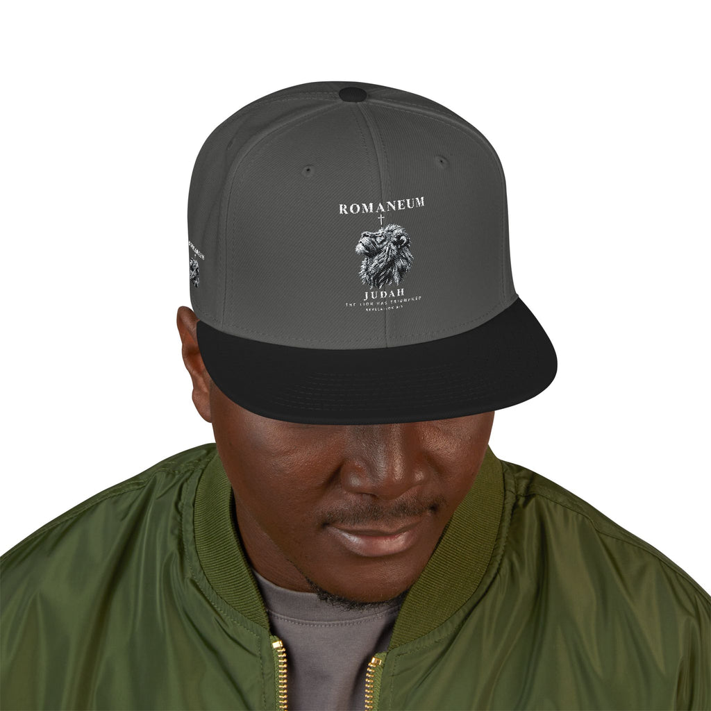 Embroidered Crystal Cross Snapback Hat