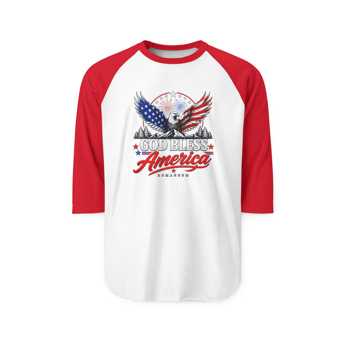God Bless America Eagle Raglan Shirt