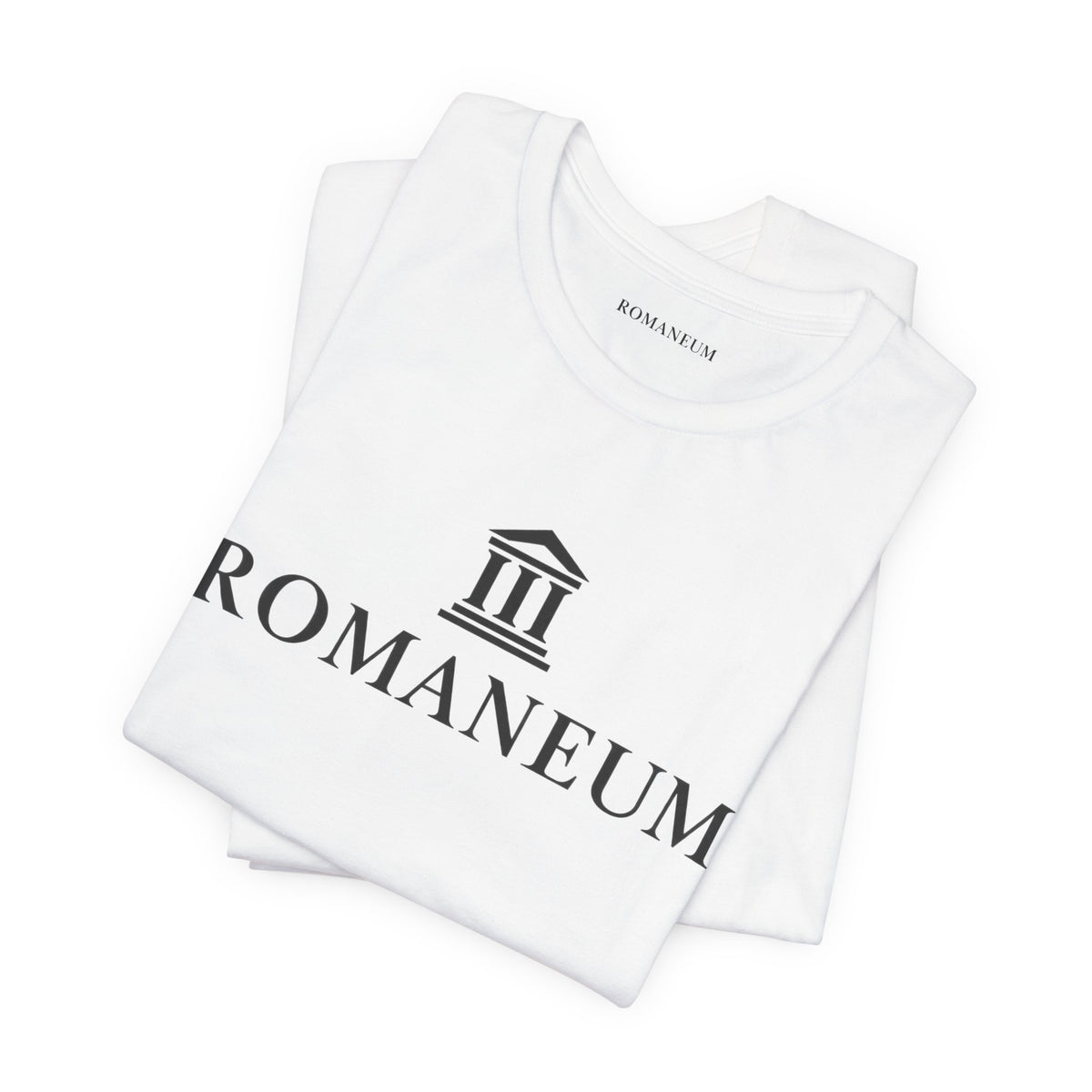 Romaneum Classic Logo T‑Shirt — Minimal Roman Architecture Tee