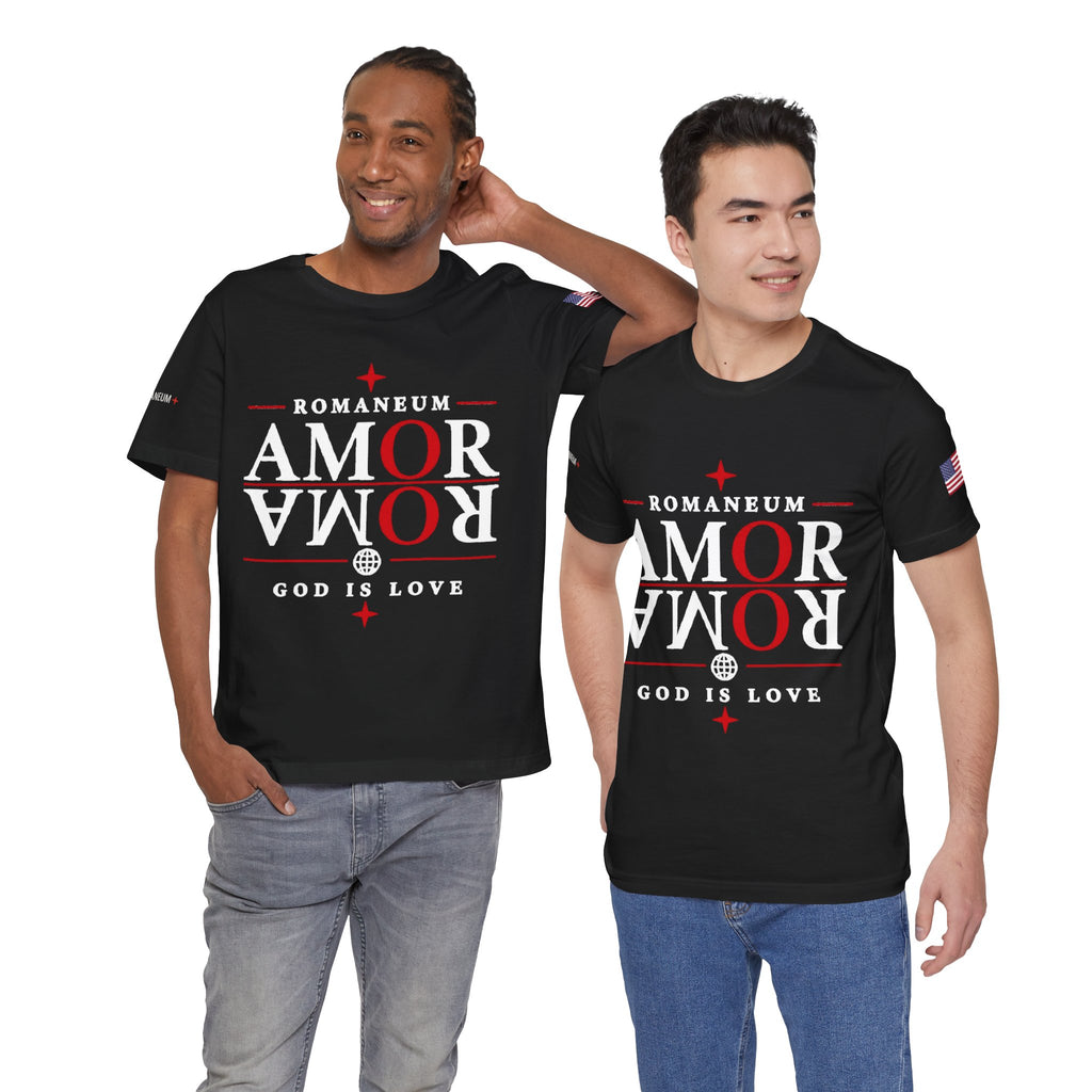 Romaneum 'AMOR/ROMA' God Is Love Graphic Tee