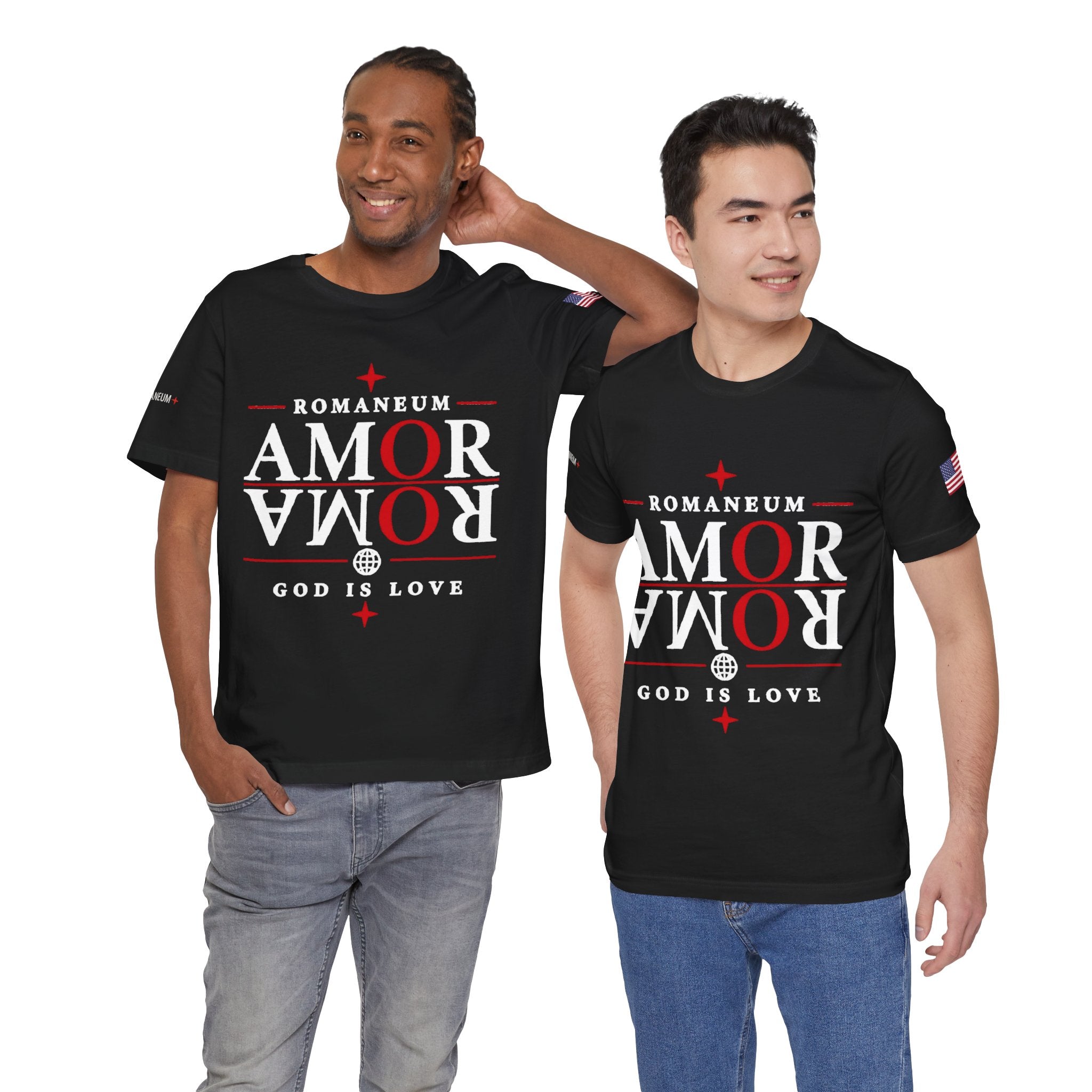 Romaneum 'AMOR/ROMA' God Is Love Graphic Tee