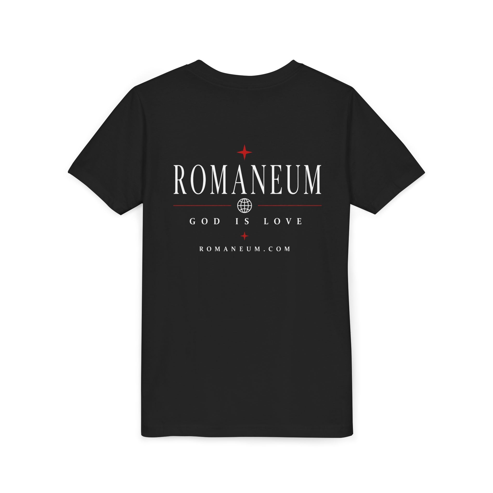 Youth Tee — ROMANEUM “AMOR / ROMA” God Is Love Graphic
