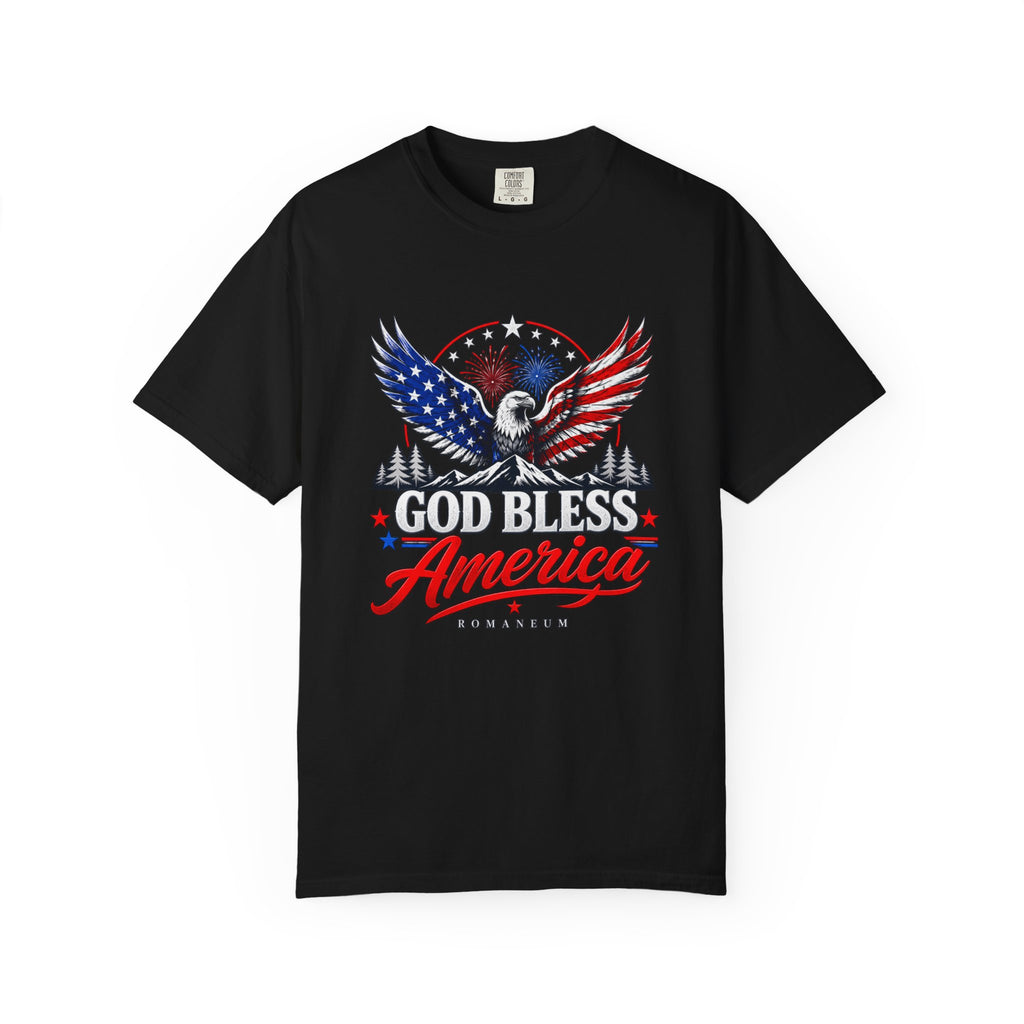 God Bless America Eagle T-Shirt — Patriotic USA Flag Graphic Tee