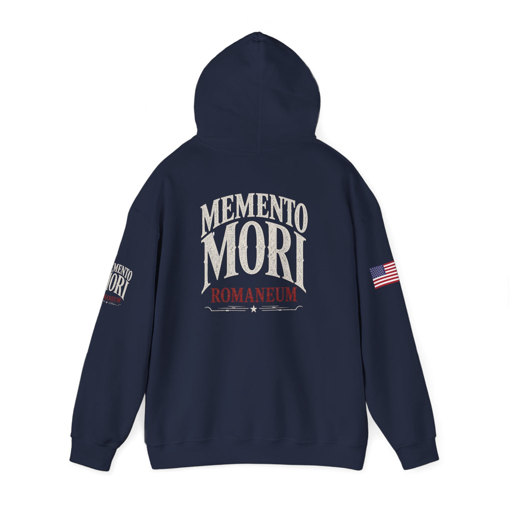 Memento Mori Hoodie — Romaneum Skull Graphic Pullover