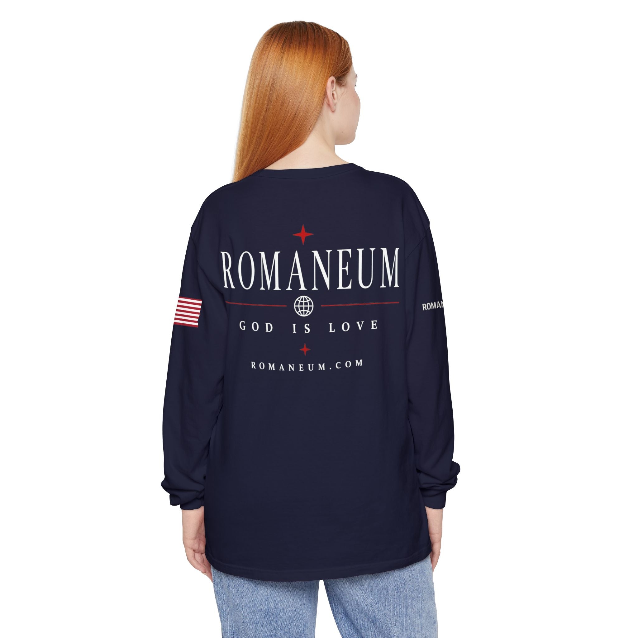 Romaneum "AMOR/ROMA" Long Sleeve Tee — God Is Love Graphic Shirt