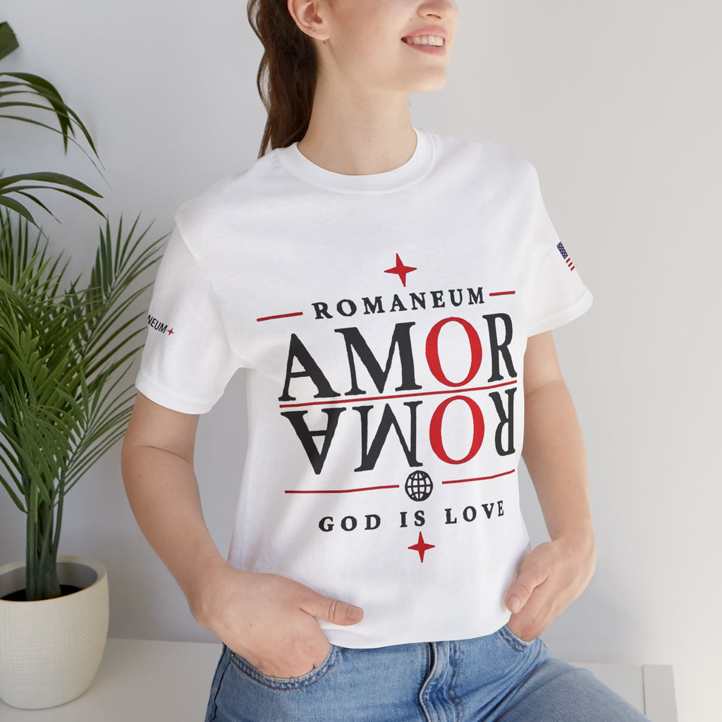 Romaneum 'AMOR/ROMA' God Is Love Graphic Tee