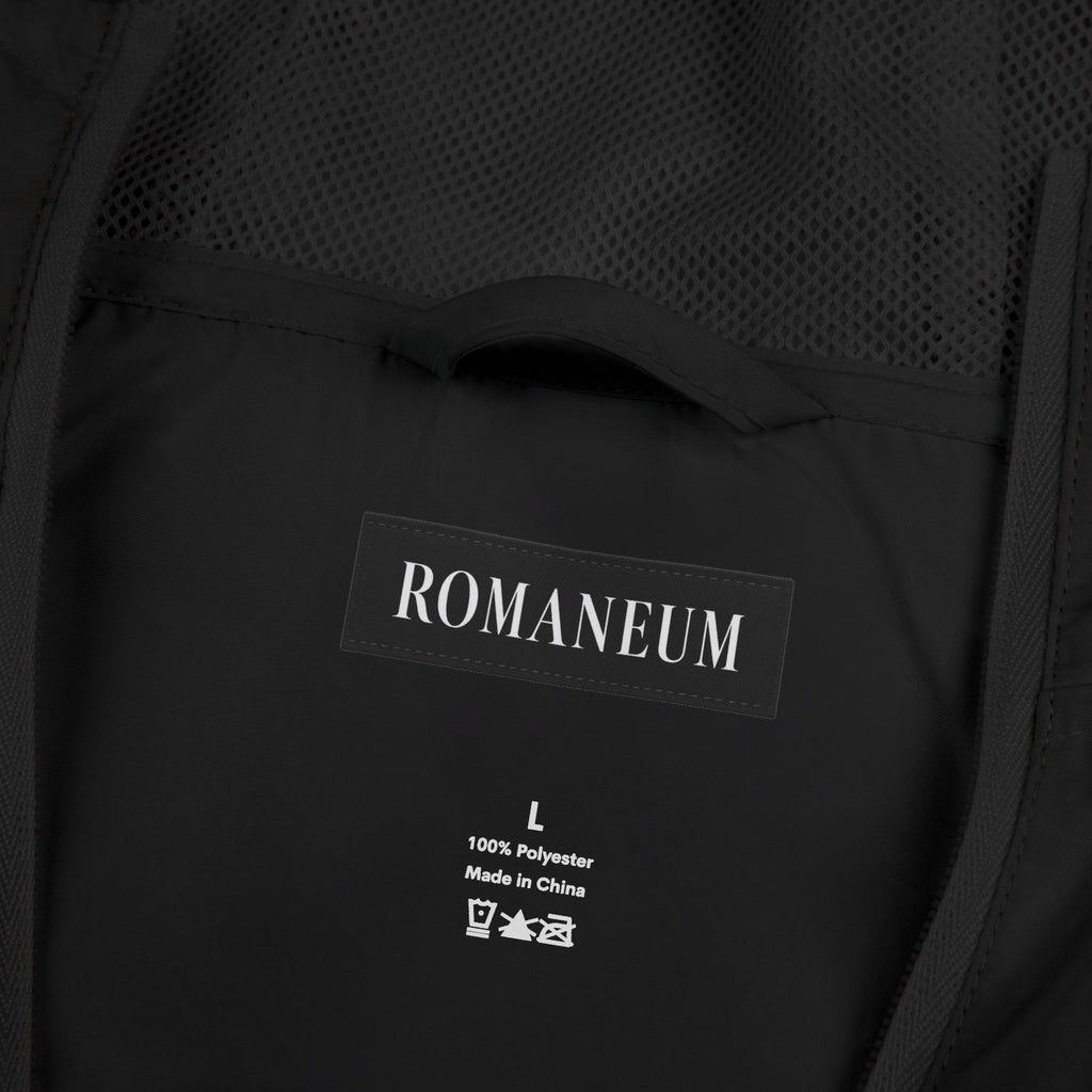 Windbreaker Jacket — 'AMOR ROMA' Christian Graphic Full-Zip Hoodie-Style Windbreaker