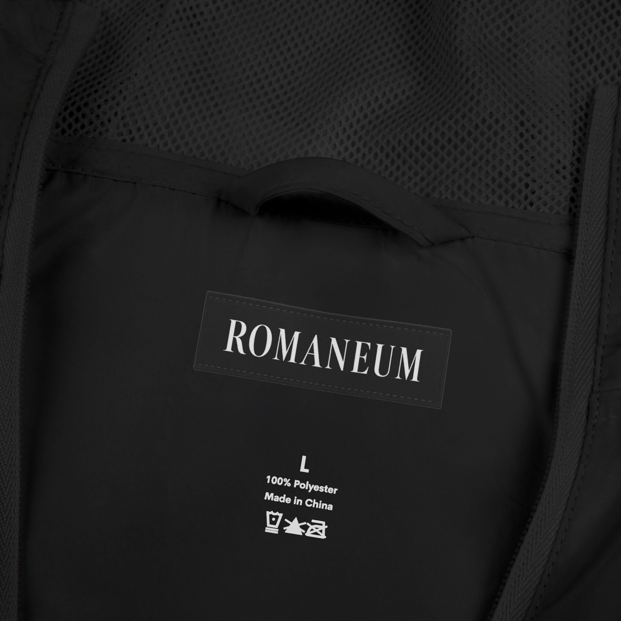 Windbreaker Jacket — 'AMOR ROMA' Christian Graphic Full-Zip Hoodie-Style Windbreaker