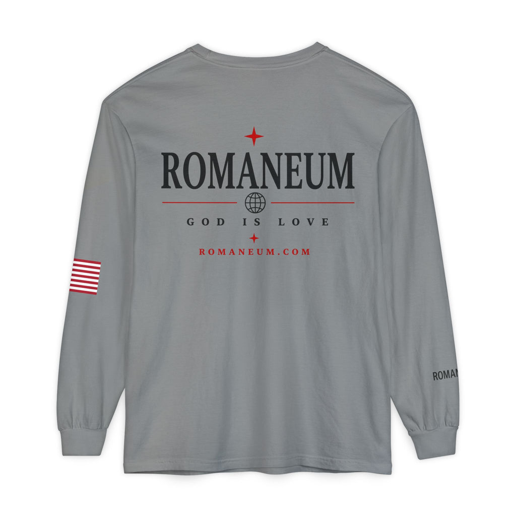 Romaneum "AMOR/ROMA" Long Sleeve Tee — God Is Love Graphic Shirt