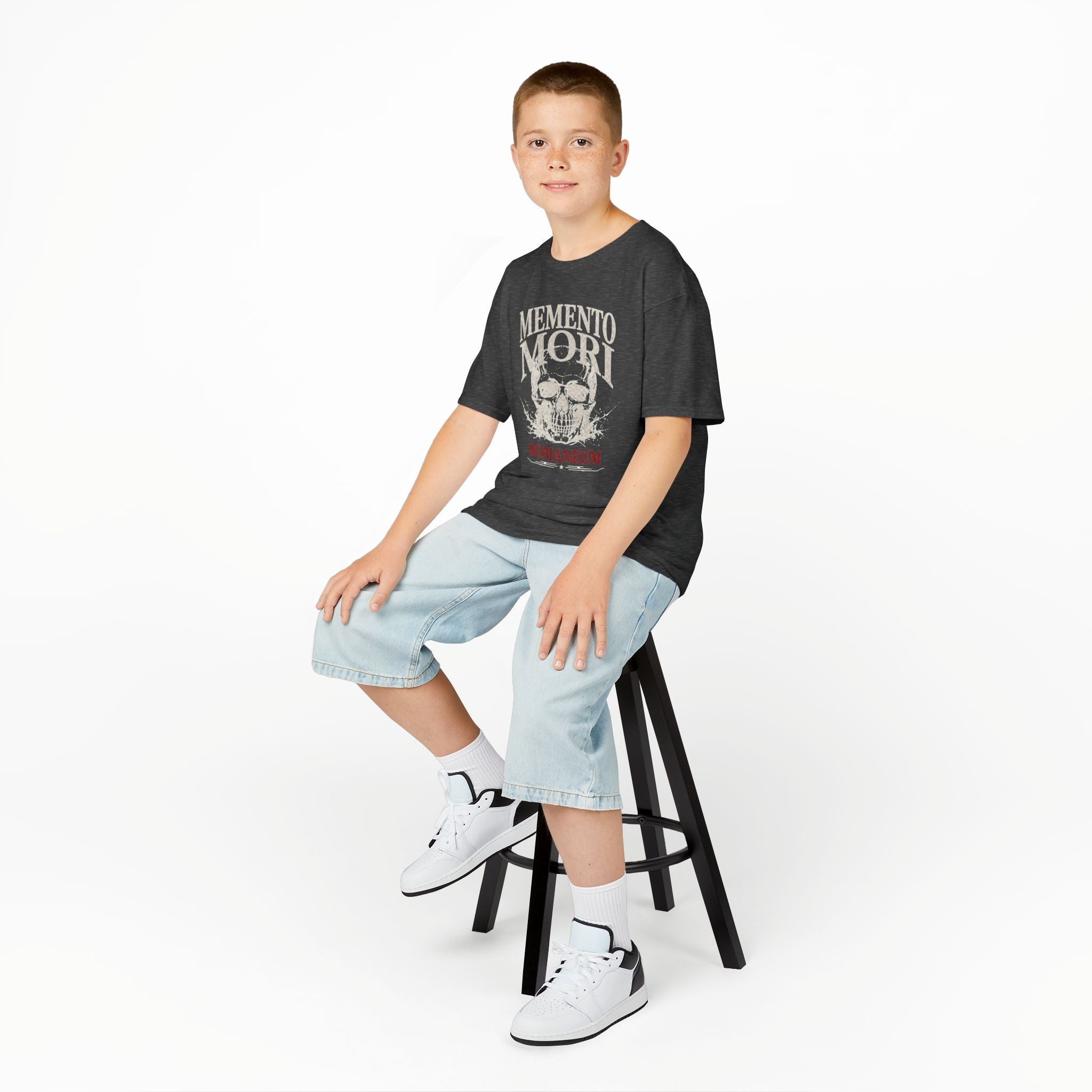 Kids T-Shirt — "Memento Mori" Skull Romaneum Tee