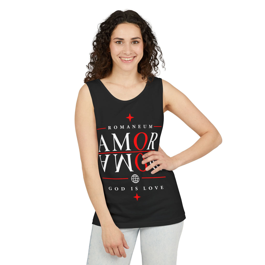 Amor/Roma Romaneum Tank Top — "God Is Love" Graphic Tank