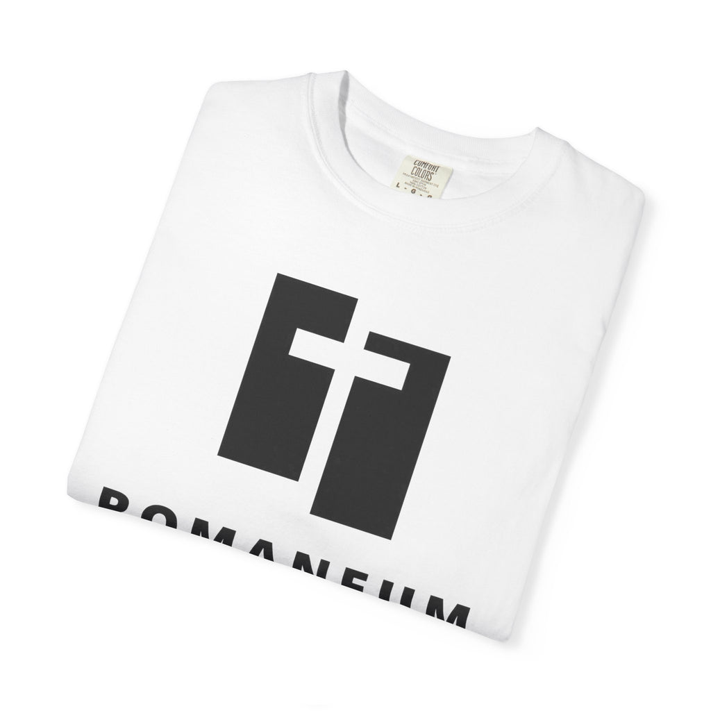 Romaneum Logo T-Shirt — Minimal Cross Tee