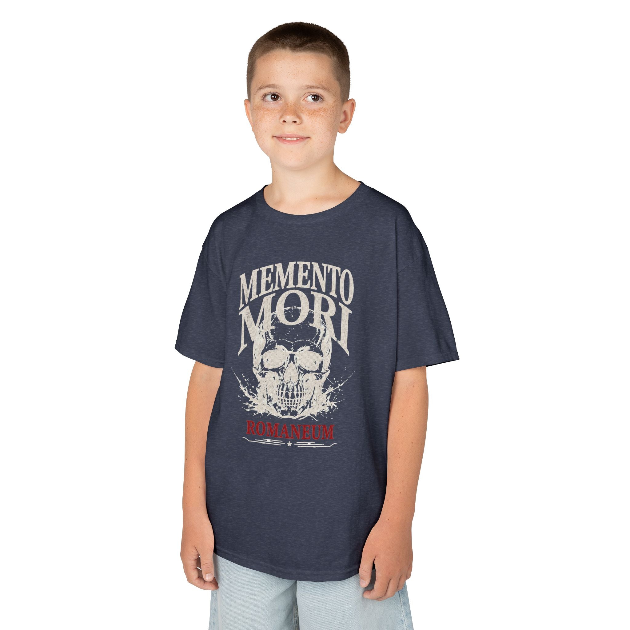 Kids T-Shirt — "Memento Mori" Skull Romaneum Tee