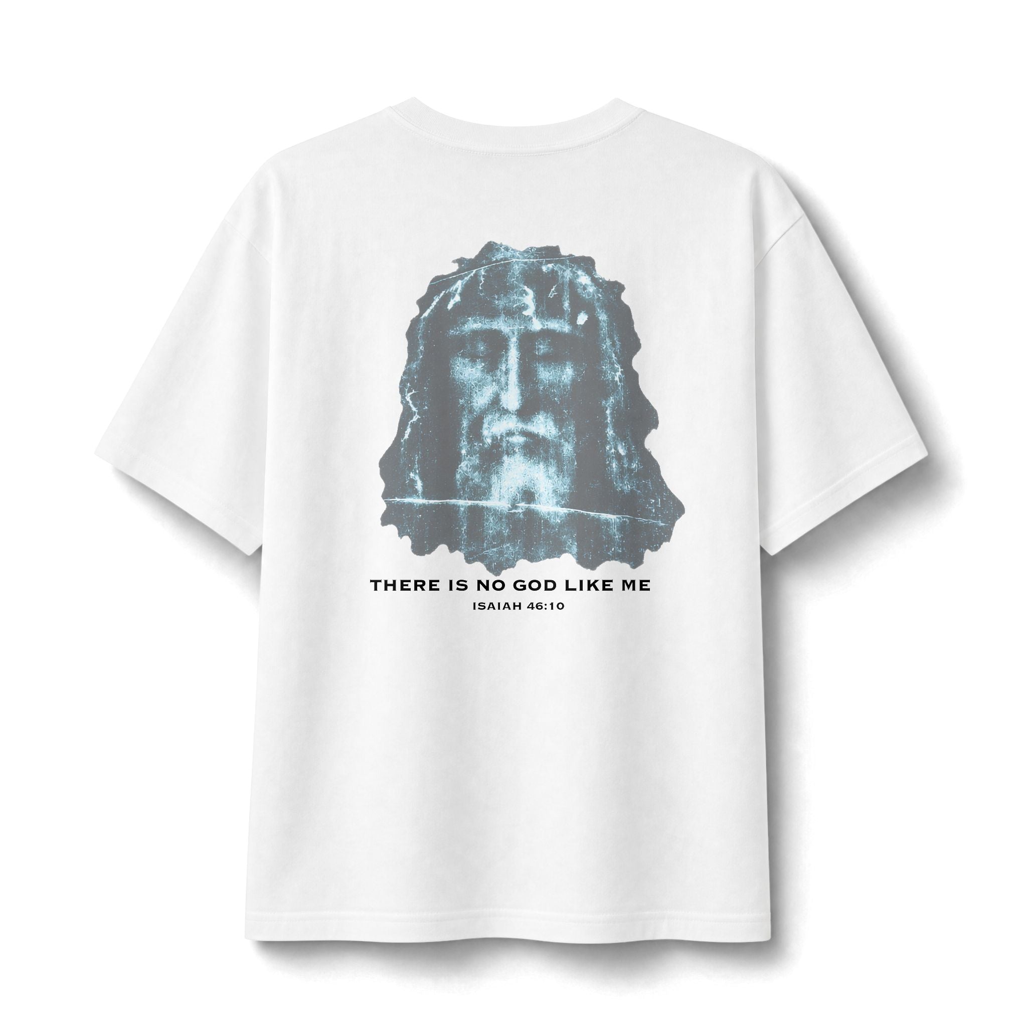 Romaneum Christian Tee — 'There Is No God Like Me' Jesus Portrait Shirt