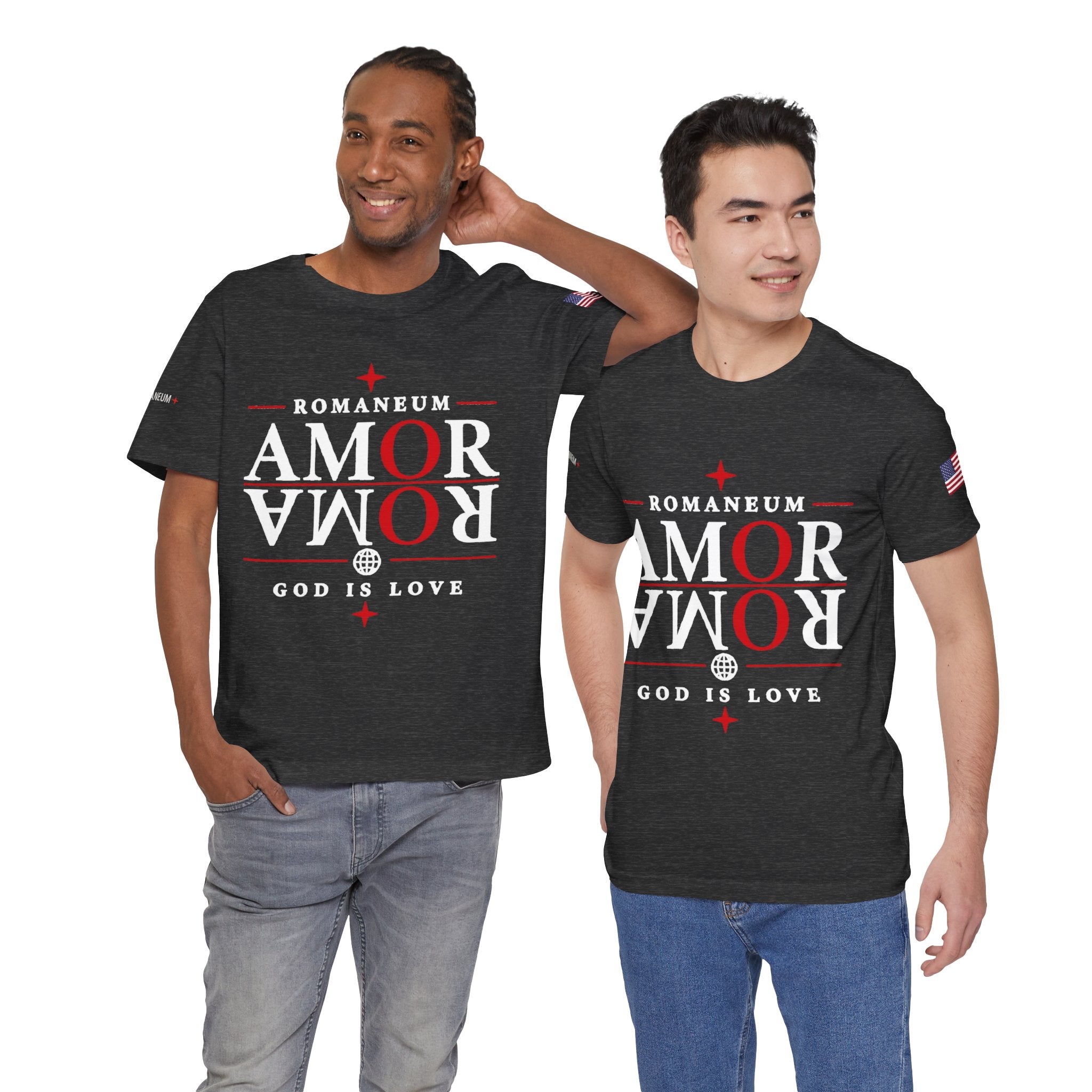 Romaneum 'AMOR/ROMA' God Is Love Graphic Tee