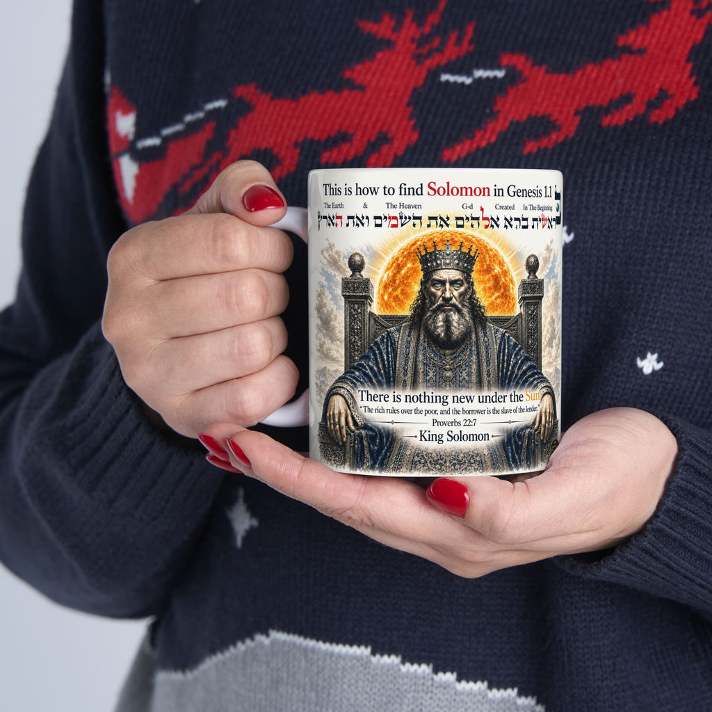 Biblical Creation Ceramic Mug — Genesis 1:1 Illustrated Coffee Cup (11oz/15oz)