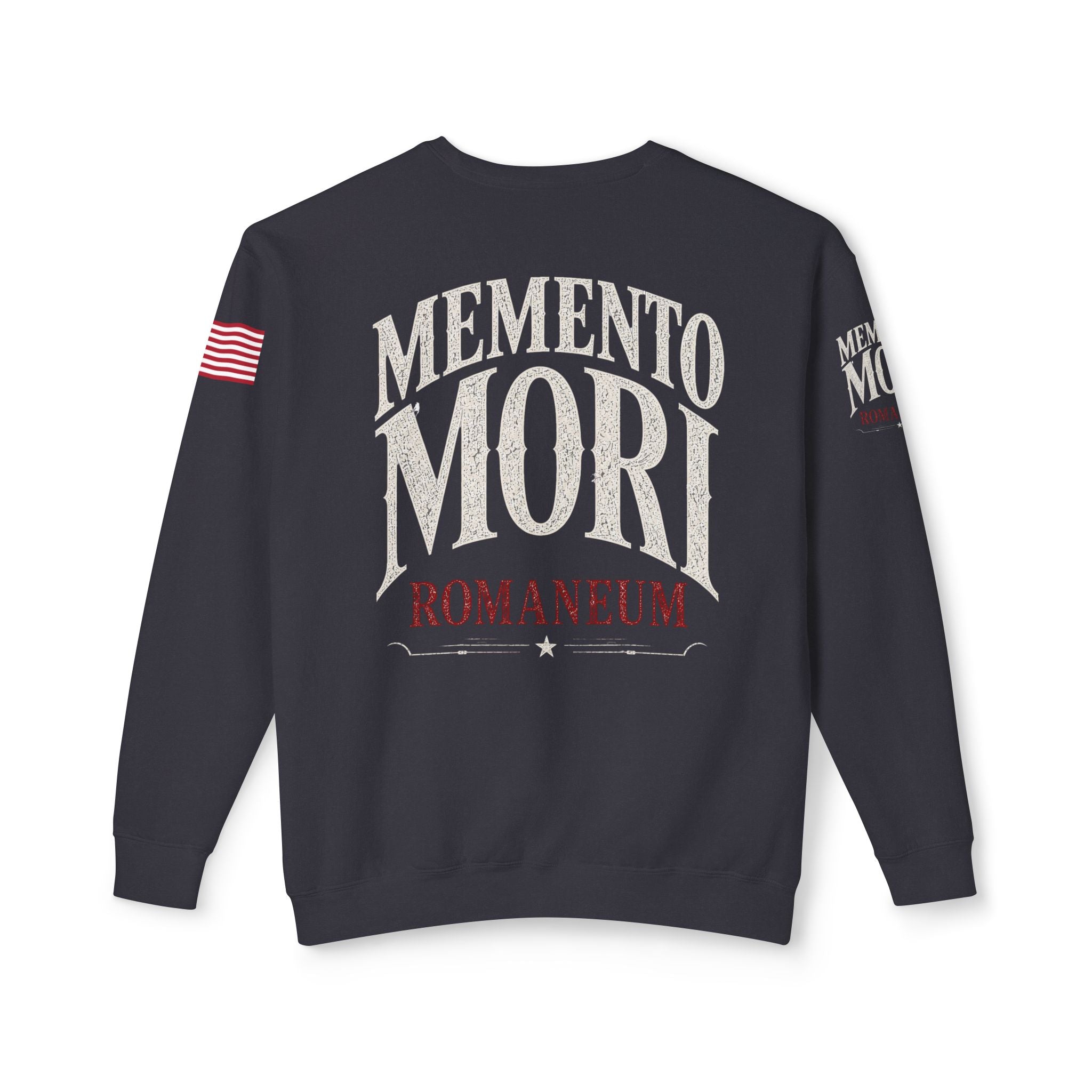 Memento Mori Crewneck Sweatshirt — Gothic Skull Romaneum Design