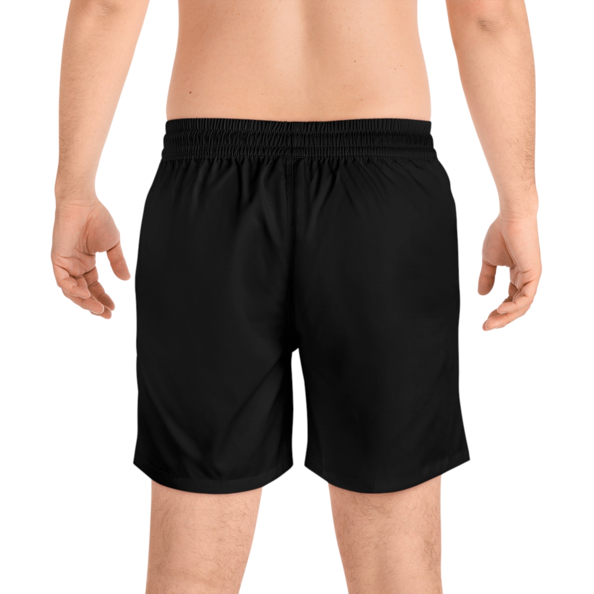 ROMA NEUM Black Swim Shorts — Men's Mid-Length Beach Trunks
