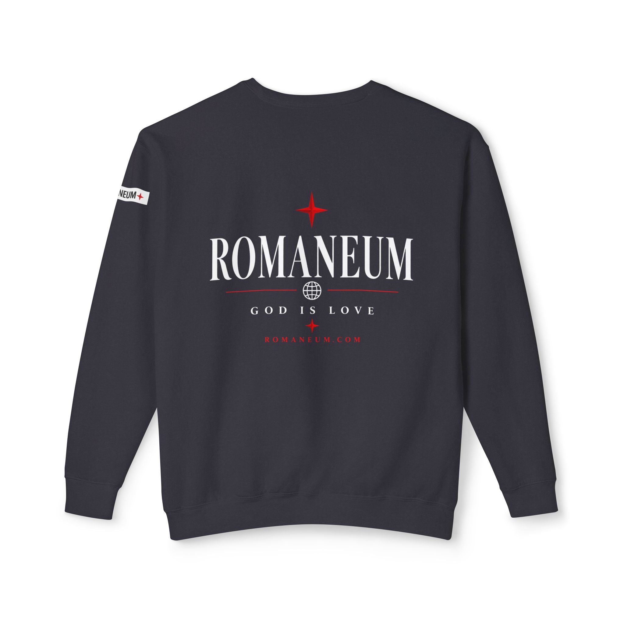 Romaneum Amor Crewneck Sweatshirt — God Is Love Graphic