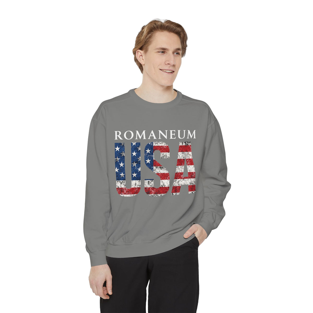 USA Flag Romaneum Sweatshirt