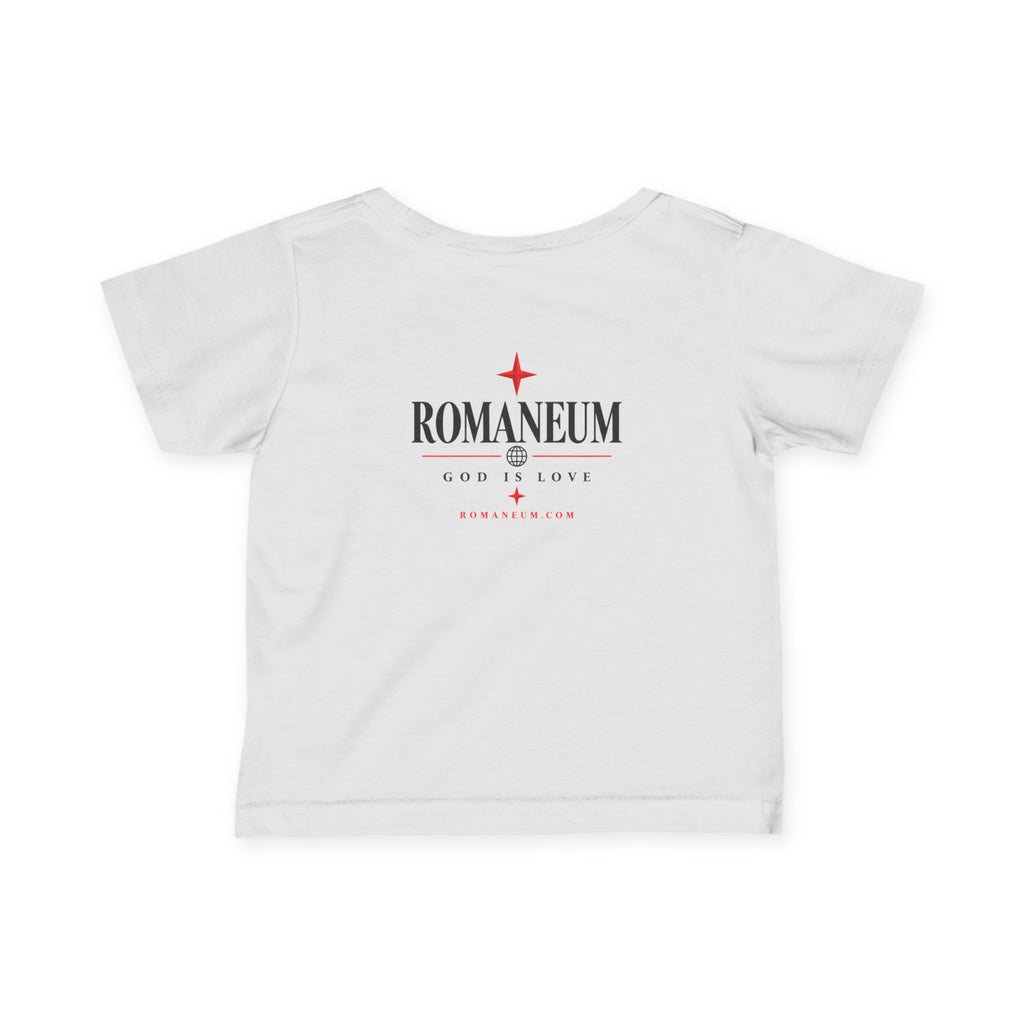 Infant Tee – 'AMOR ROMA' God Is Love Christian Baby Shirt