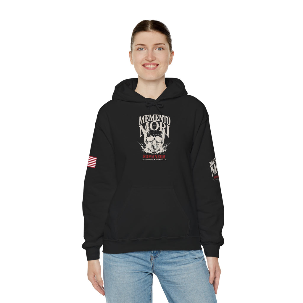 Memento Mori Hoodie — Romaneum Skull Graphic Pullover