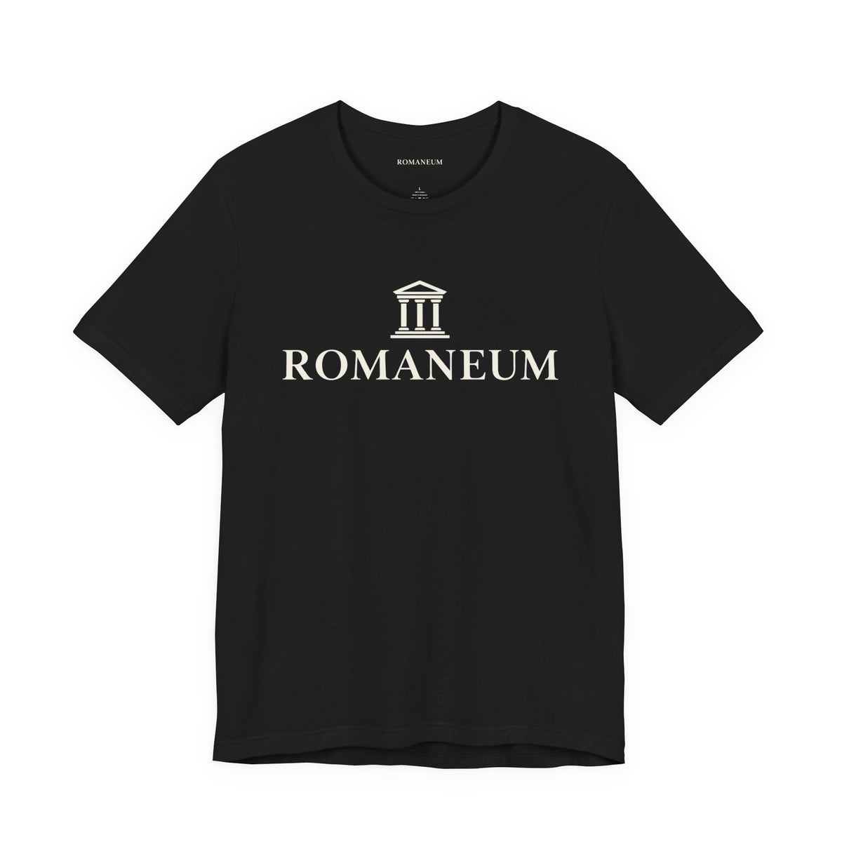 Romaneum Classic Logo T‑Shirt — Minimal Roman Architecture Tee