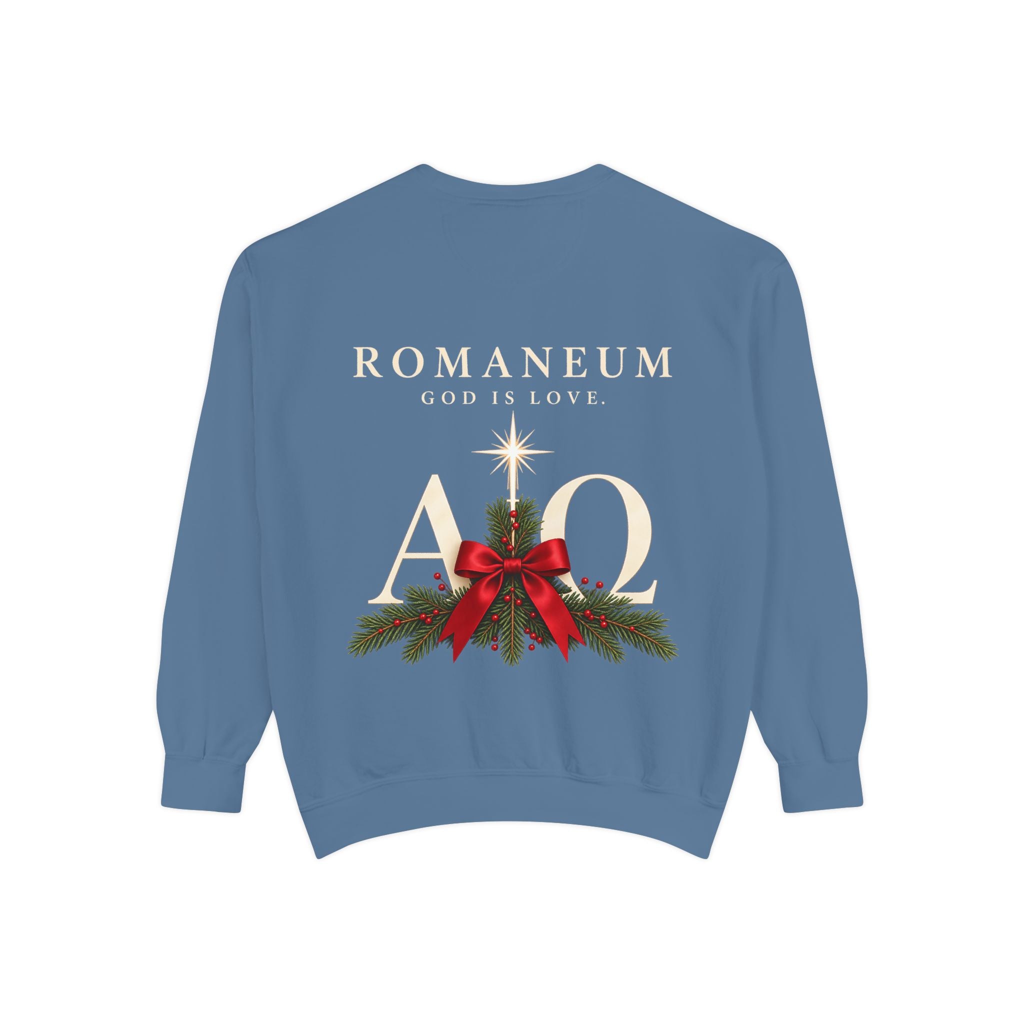 Christmas Alpha Omega Sweatshirt — Romaneum 'God Is Love' Holiday Crewneck