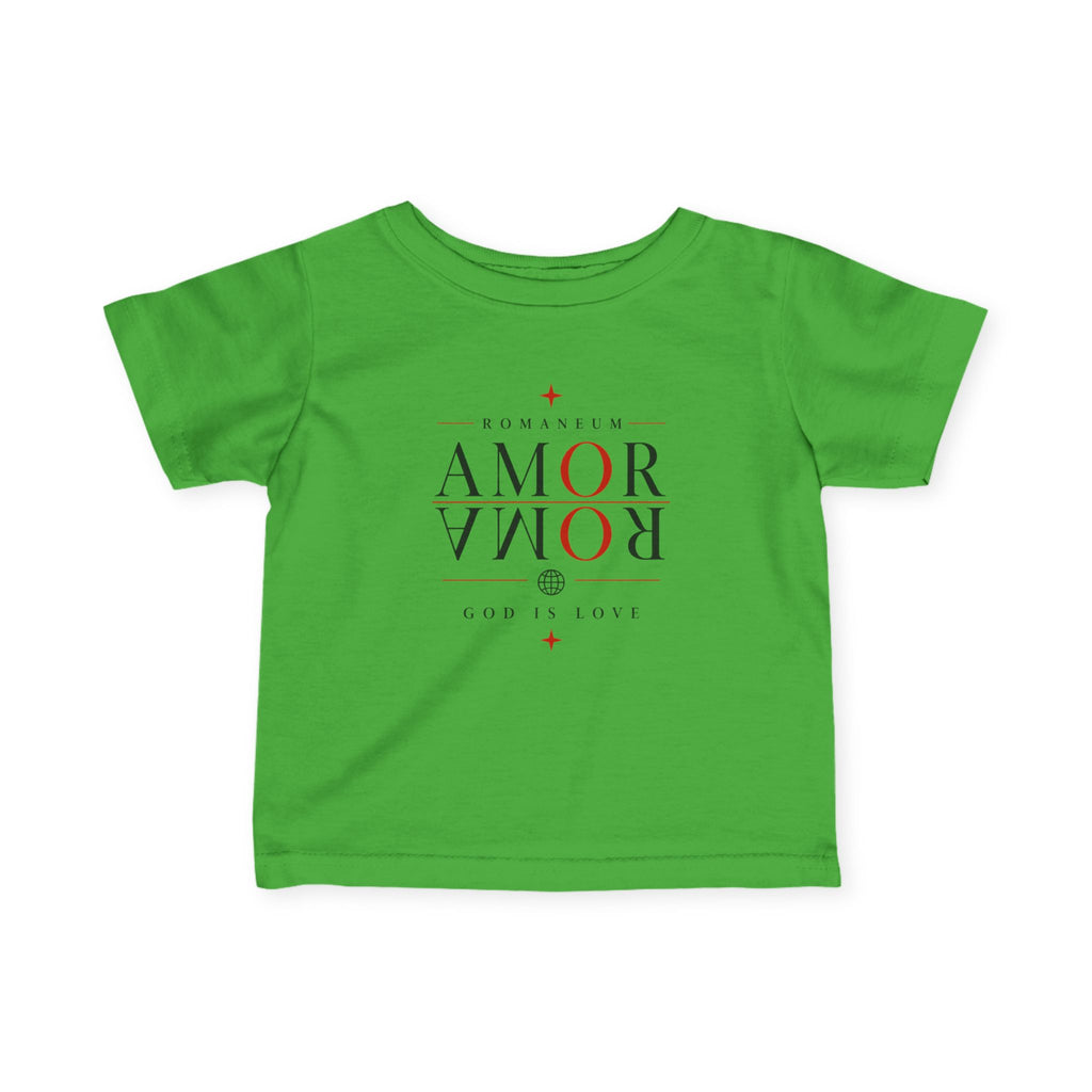 Infant Tee – 'AMOR ROMA' God Is Love Christian Baby Shirt