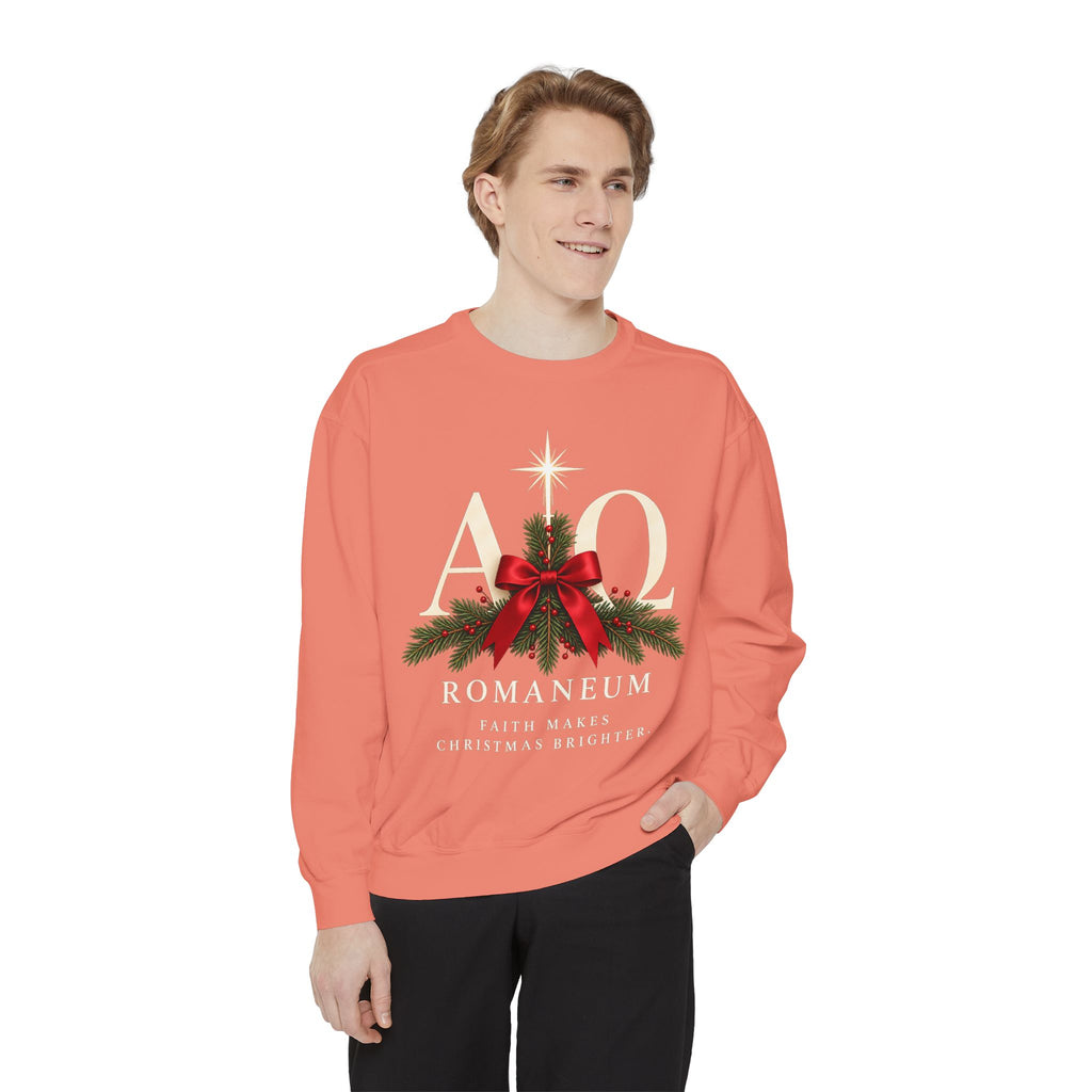 Christmas Alpha Omega Sweatshirt — Romaneum 'God Is Love' Holiday Crewneck