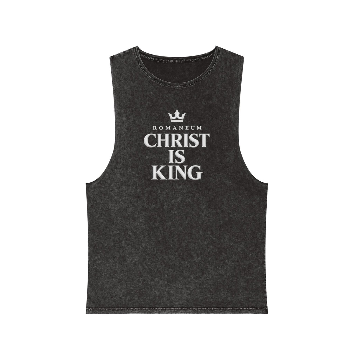 Christ Is King Tank Top — Romaneum Crown Faith Muscle Shirt