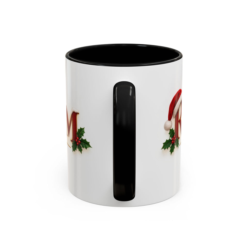 Christmas Accent Coffee Mug - Festive Garland & Bow Holiday Drinkware (11/15oz)
