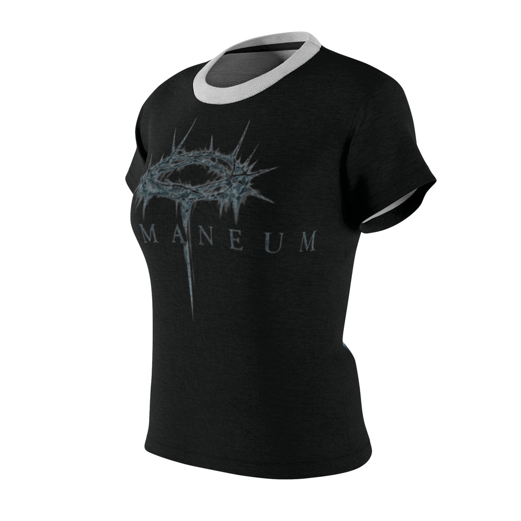 Women's Crown of Thorns Tee — 'Omaneum' Gothic Ringer Shirt