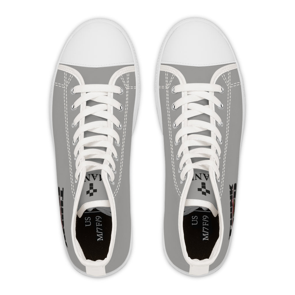 High Top Sneakers — 'Think Like Romaneum' Graphic Women's Casual Trainers